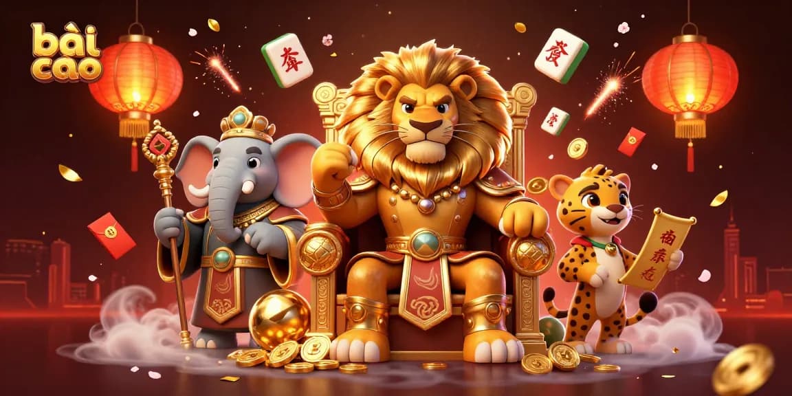 Engage in bài cào gameplay with a dynamic 3D illustration featuring vibrant casino elements.