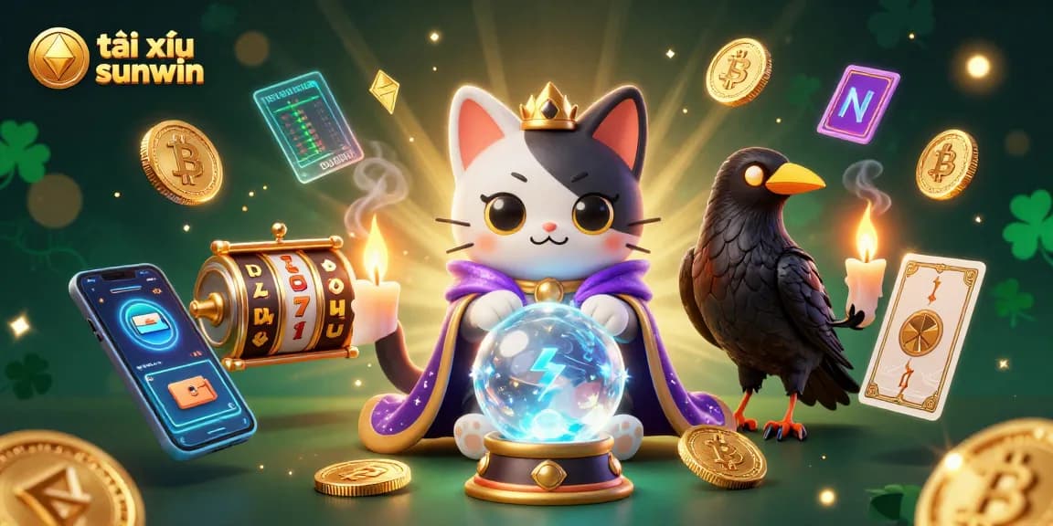 Engage with tài xỉu sunwin through an enchanting 3D scene of mystical characters and dynamic gaming elements.