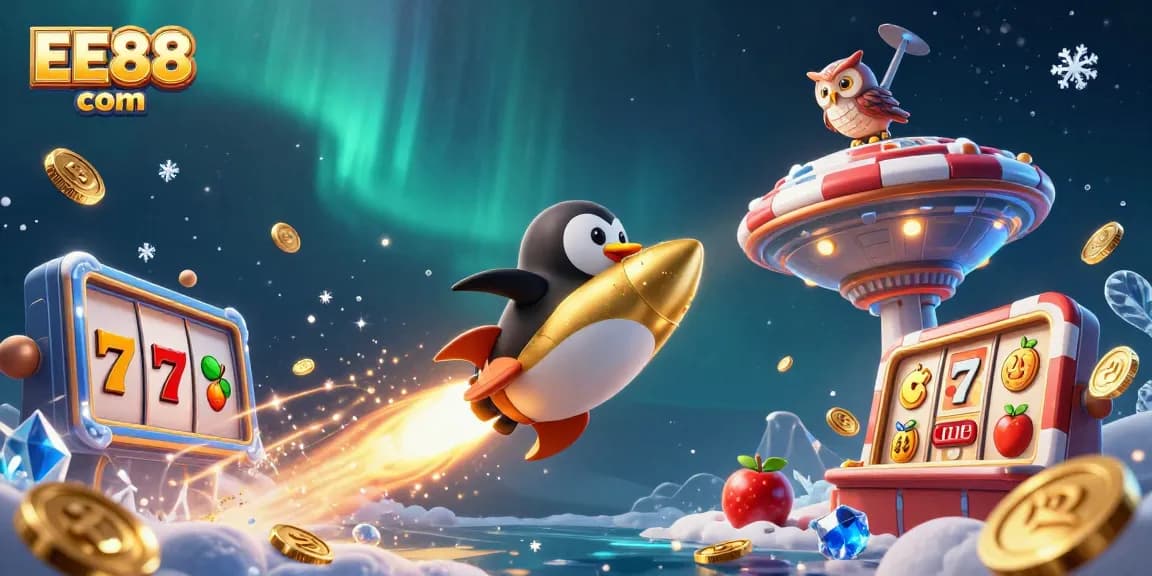 Catch incredible wins at EE88 com with a dazzling casino-themed dynamic 3D illustration.
