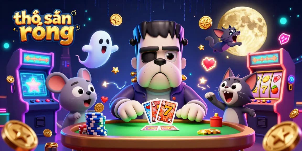 thợ săn rồng brings winning card games to life with a lively casino scene featuring colorful elements.