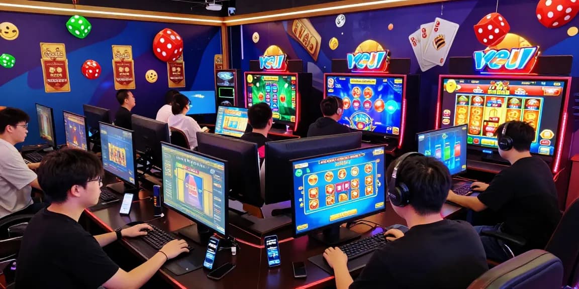 Engaging online gaming environment at 78win with players enjoying various lottery and shooting games.