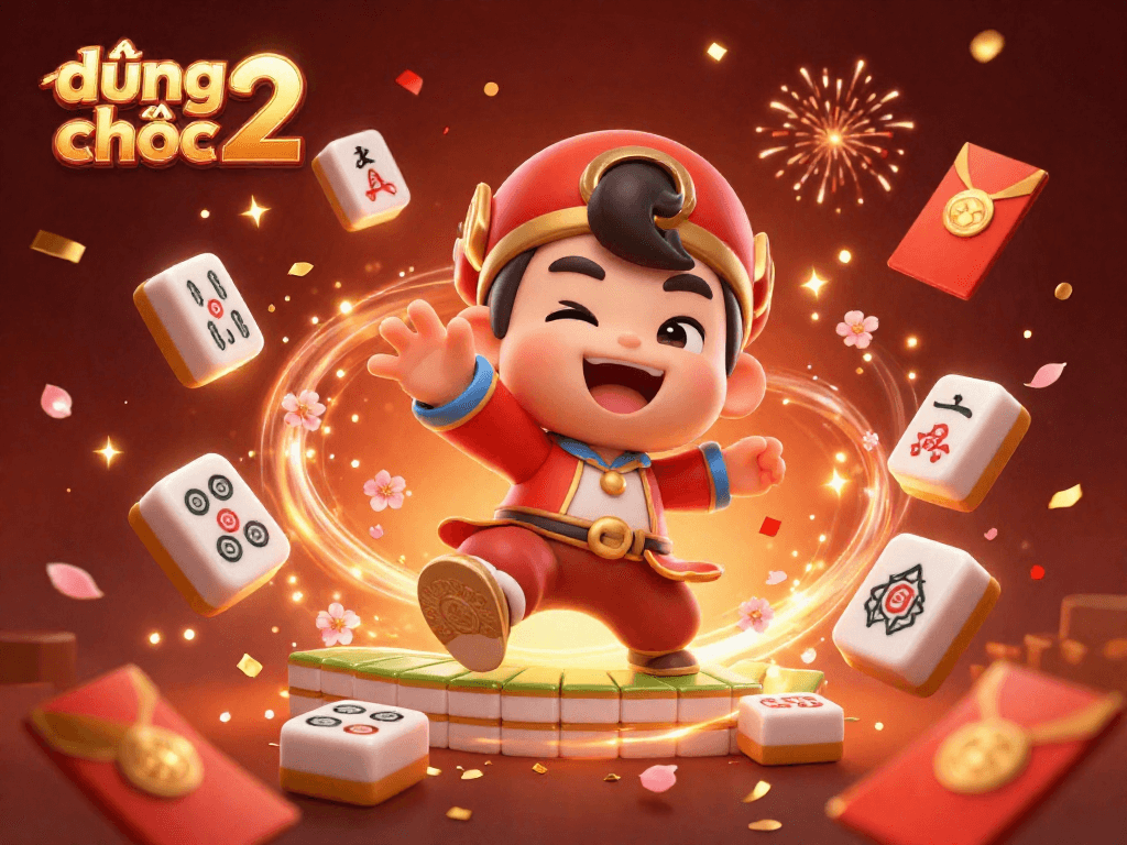Experience the excitement of playing đường mạt chược 2 with vibrant 3D elements and festive casino ambiance.