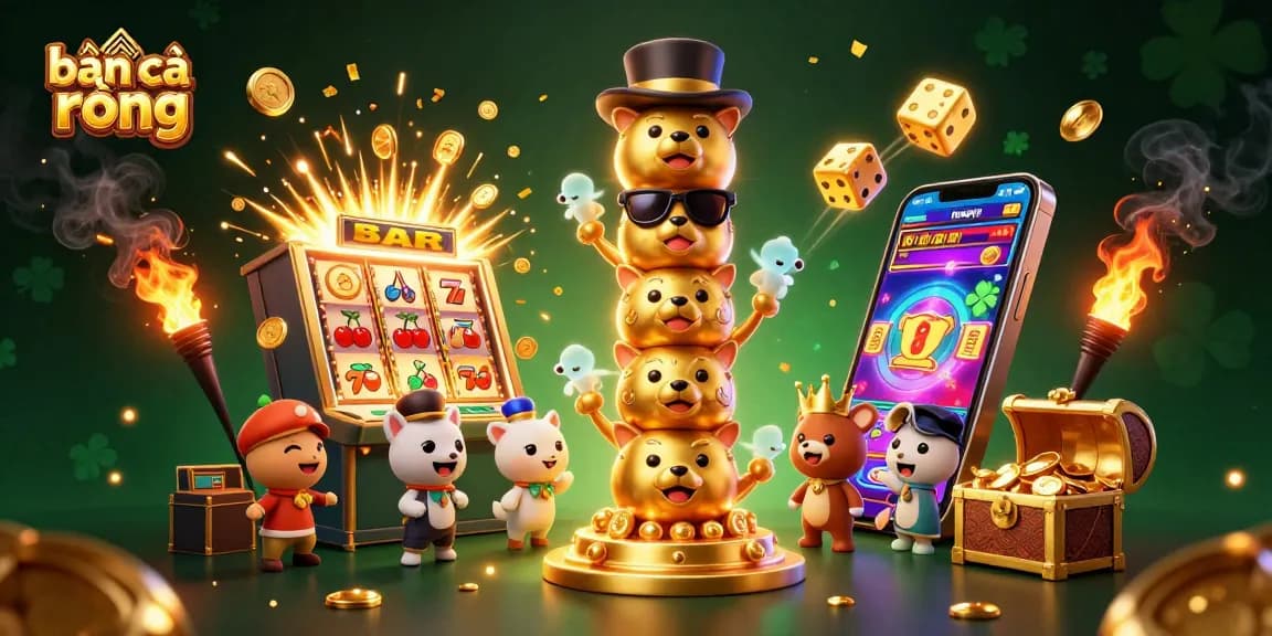 Experience the excitement of bắn cá rồng with dynamic visuals from a vibrant casino scene.