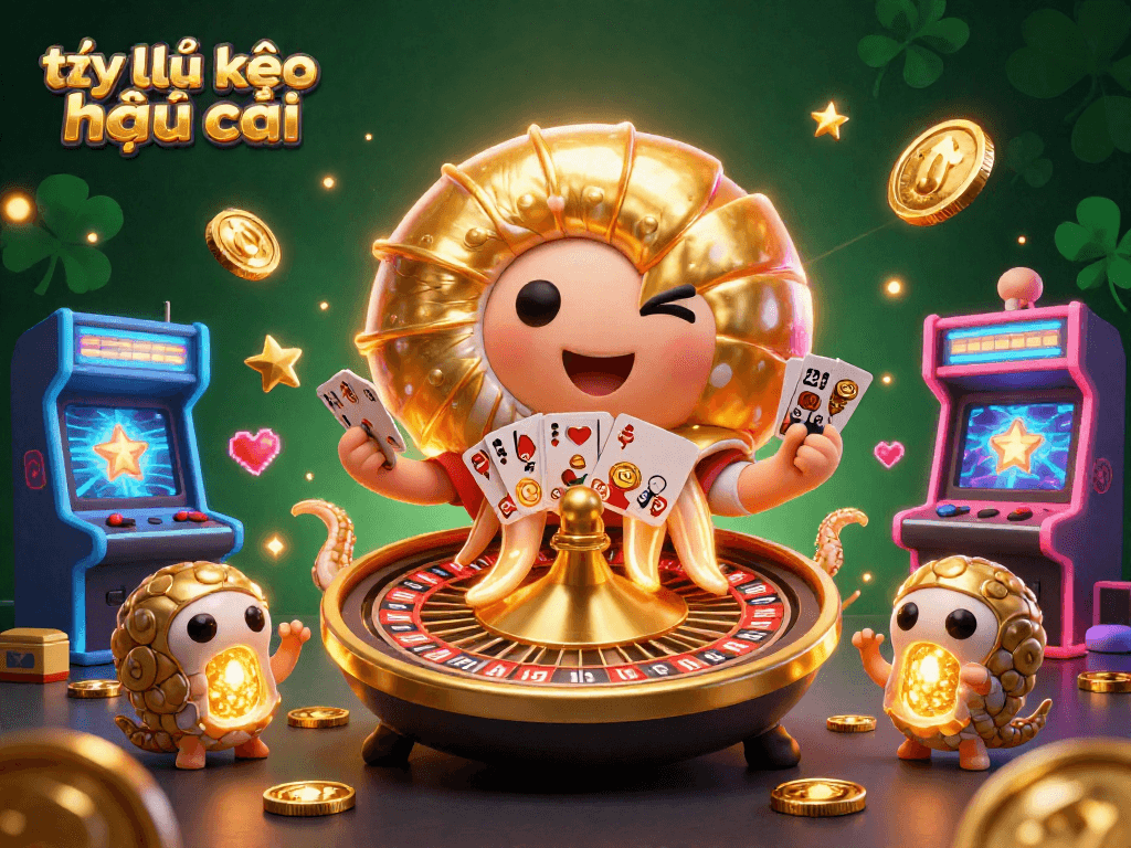Engage with tỷ lệ kèo nhà cái through this vibrant 3D casino illustration filled with action-packed gaming elements.
