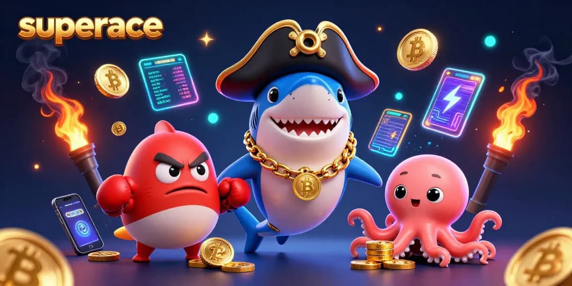 Engage with superace through thrilling gameplay featuring unique characters and dynamic crypto elements.