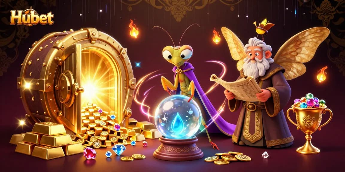 Experience captivating gaming insights at Hubet with mystical characters and rich casino treasures.