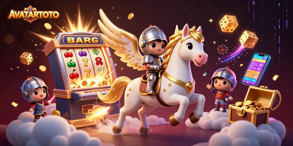 Try your luck with AVATARTOTO at a dynamic 3D casino scene featuring engaging characters and exciting gaming elements.