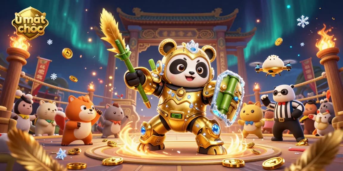 Join the excitement of ù mạt chược in a vibrant casino arena with delightful characters and stunning visuals.