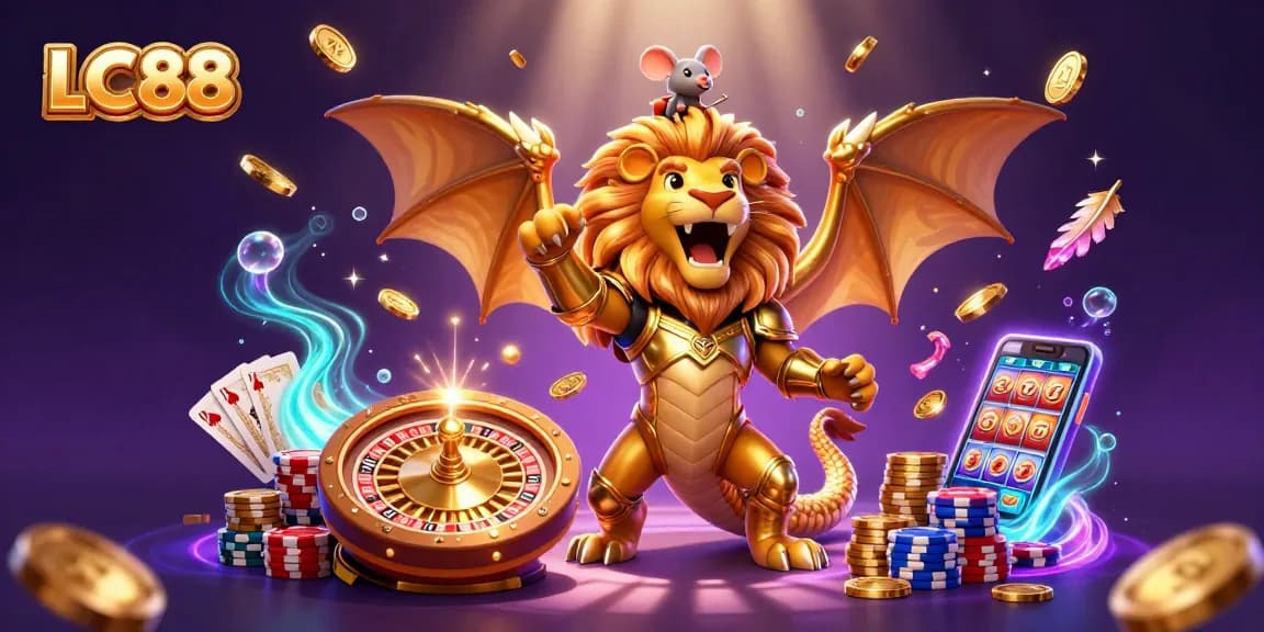 Experience exciting gameplay at LC88 with dynamic casino action, roaring chimera, and stunning gaming elements.