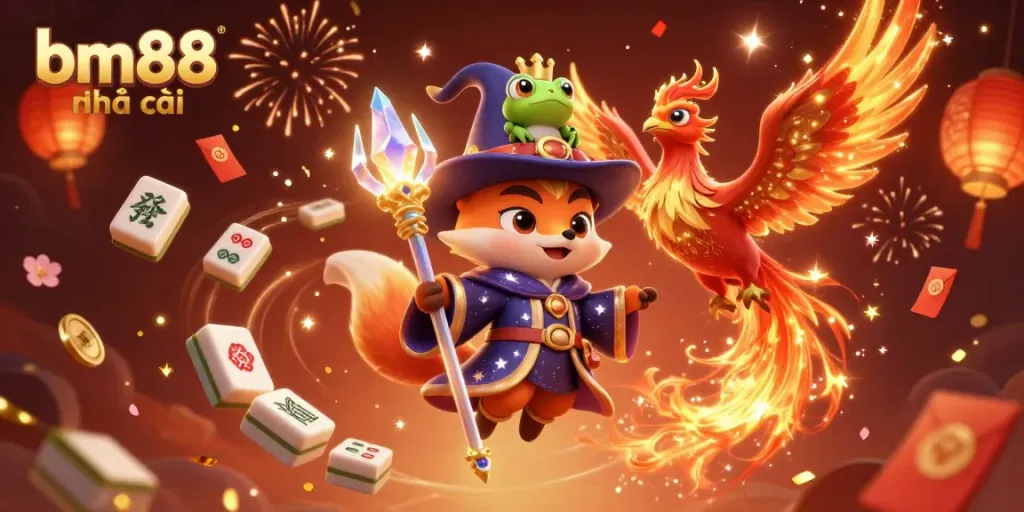 Engage with bm88 nhà cái through this vibrant 3D illustration showcasing enchanting characters in a dynamic casino scene.