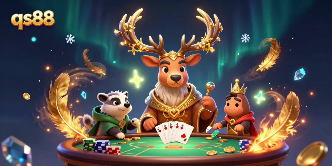 Experience the thrilling gameplay at qs88 with vibrant poker action featuring dynamic characters and captivating game elements.