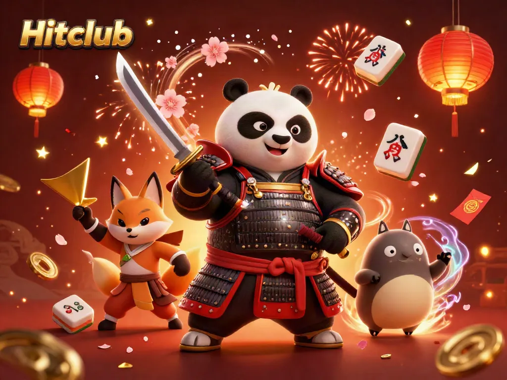 Engage in thrilling gambling action at Hitclub with dynamic characters and festive elements.