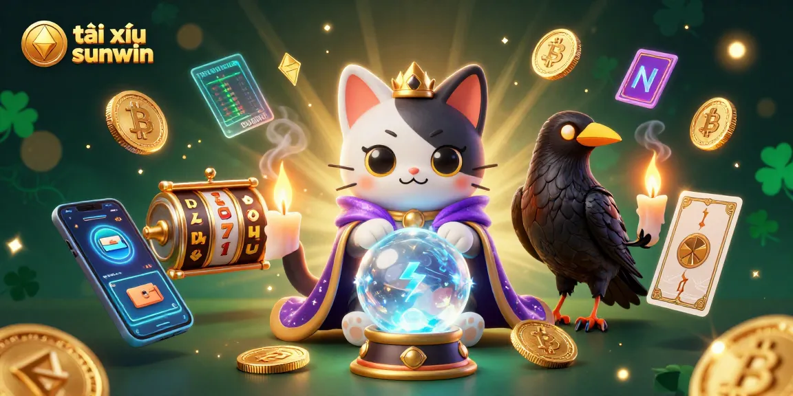 Engage with tài xỉu sunwin through an enchanting 3D scene of mystical characters and dynamic gaming elements.