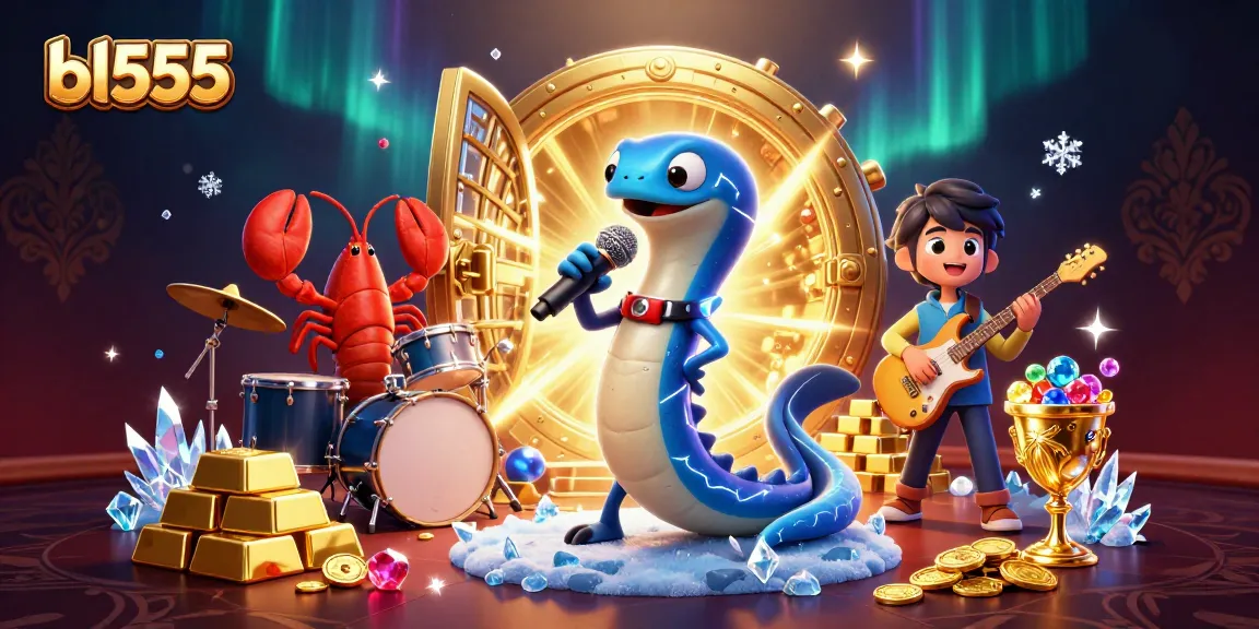 Experience exhilarating gameplay with bl555's vibrant underwater casino scene featuring musical characters.