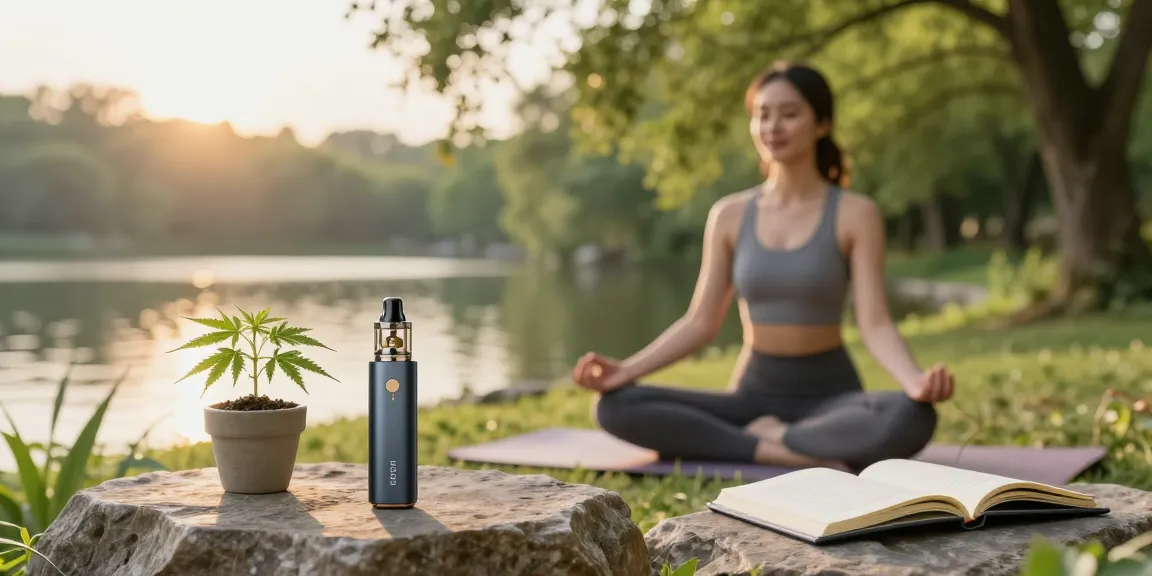 Discover the natural benefits of thc vape uk with premium hemp-derived products featured in a serene wellness scene.