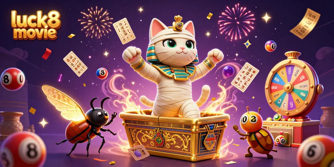 Spin the chance with luck8 movie; vibrant 3D casino scene bursting with excitement and fun.