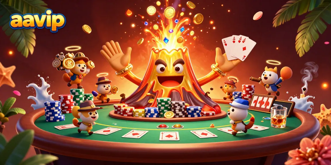 AAVIP players enjoy an exhilarating moment with a triumphant volcanic eruption of wealth and treasures.