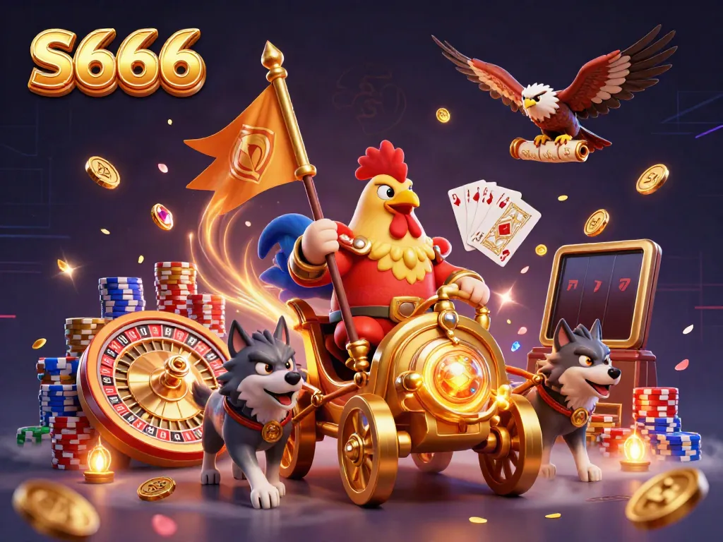 Experience thrilling gameplay with S666's captivating 3D casino scene featuring exciting characters and dynamic action.