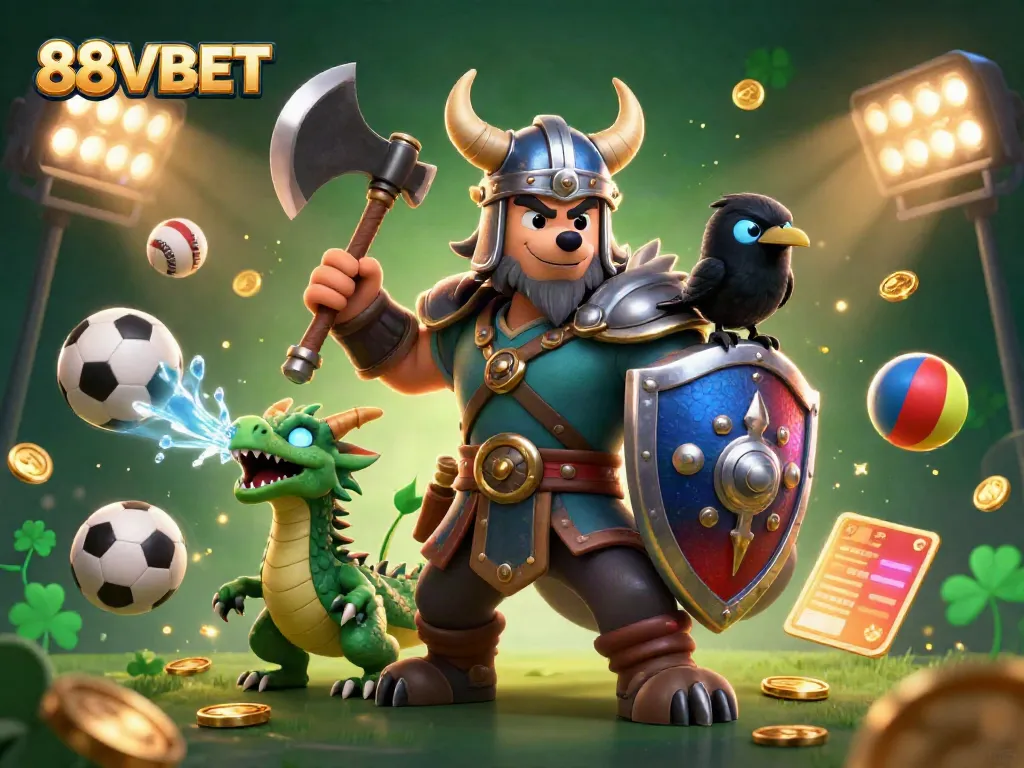 Experience thrilling moments at 88VBET with sports-themed action in a vibrant, dynamic scene.