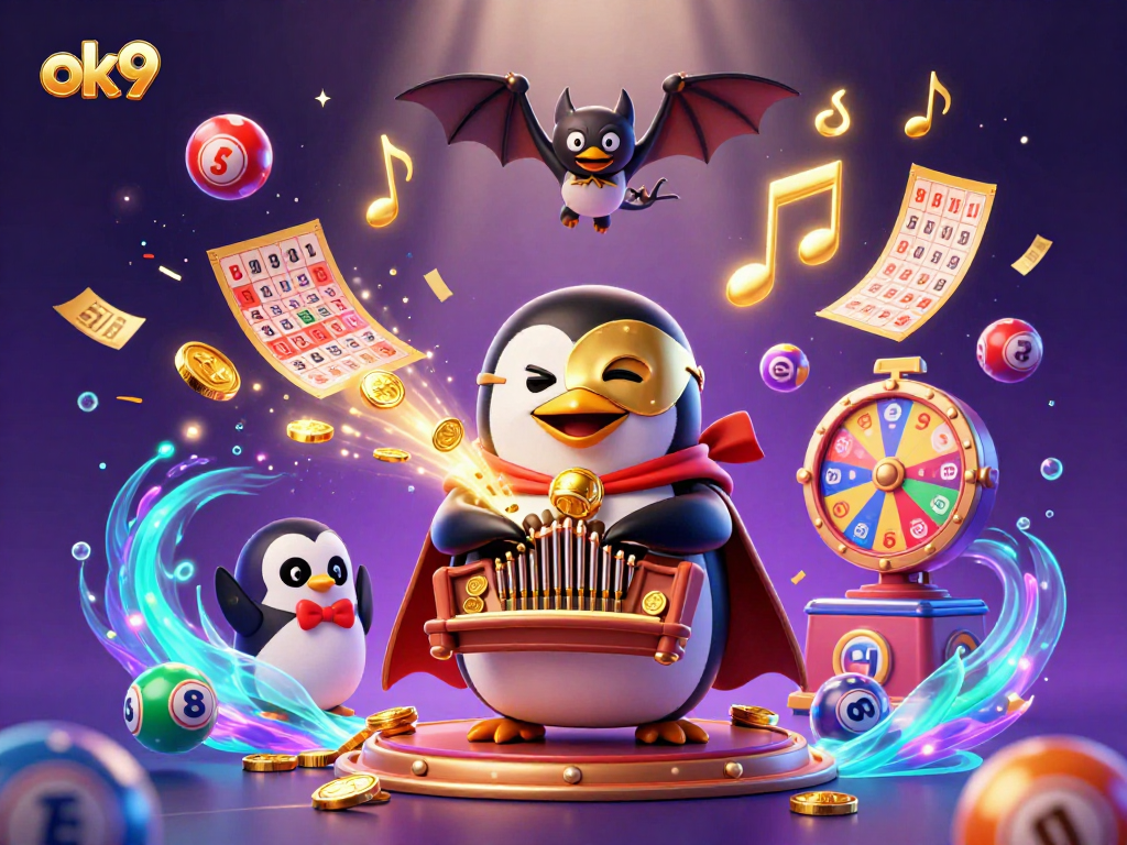Experience exciting casino moments with ok9's vibrant gaming themes and unique characters.