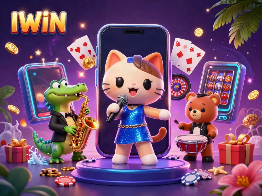IWIN offers colorful casino entertainment with vibrant characters and rich gaming elements.