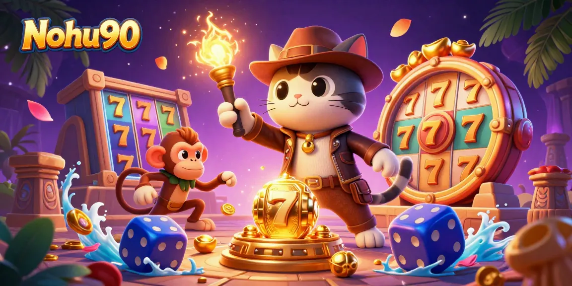 Nohu90 unveils an engaging slot game scene filled with colorful elements and dynamic action.