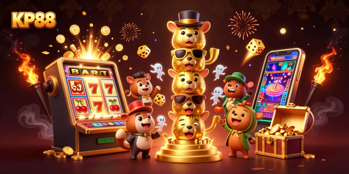 Experience winning moments at KP88 with a magical totem pole and exciting casino elements