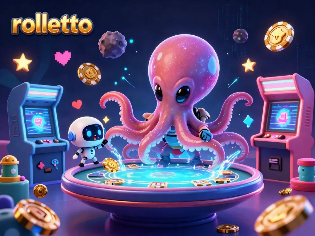 Experience thrilling poker action at rolletto with an octopus dealer and futuristic gaming elements.