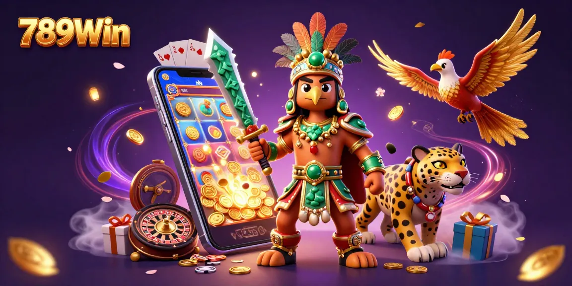 Spin the reels of fortune with 789Win's vibrant slot game, featuring dynamic characters and rich casino elements.