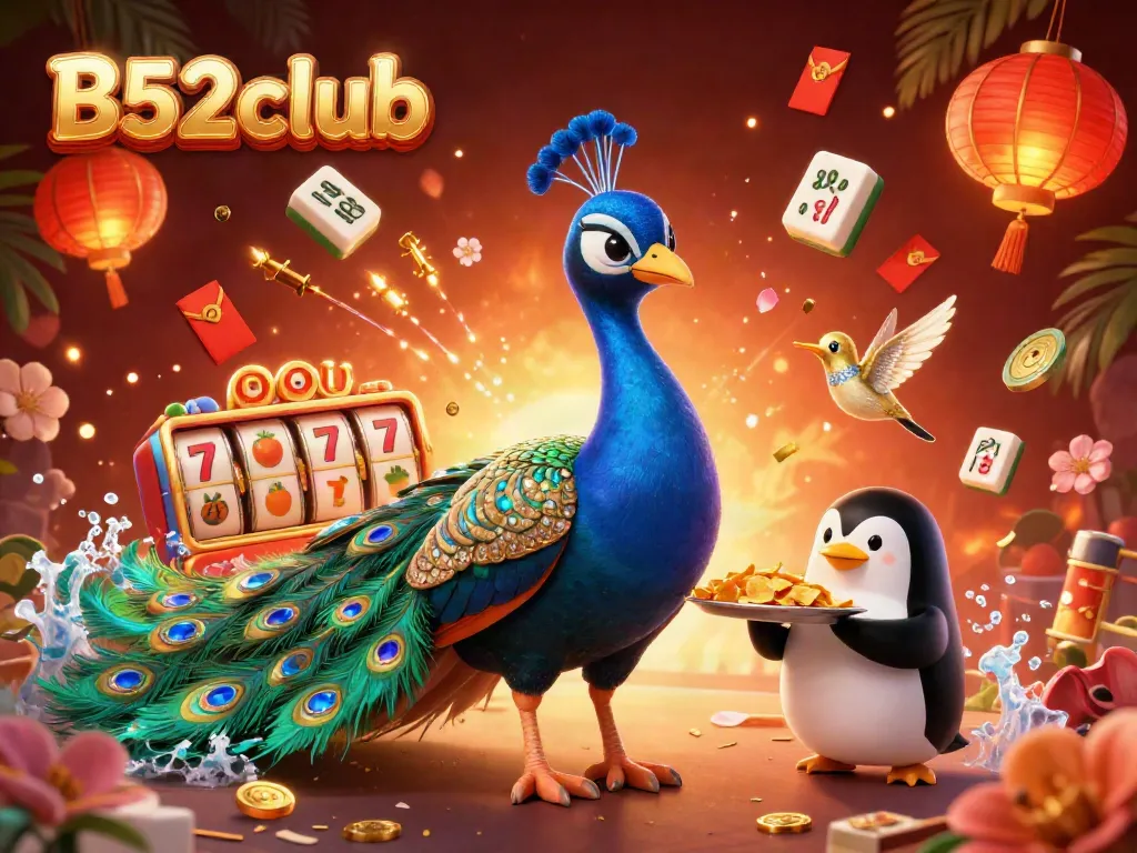 Experience thrilling gameplay at B52club with vibrant characters and exciting casino elements.