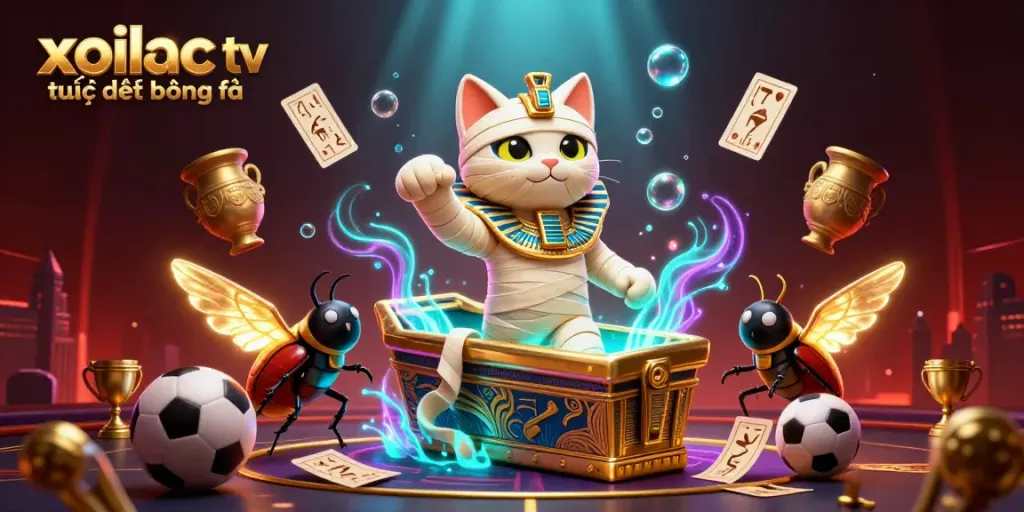 Experience intense excitement with xoilac tv trực tiếp bóng đá, showcasing a lively pyramid casino scene.