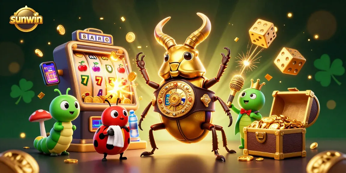 Engage in thrilling slots action with sunwin's vibrant casino scene featuring a winning jackpot!