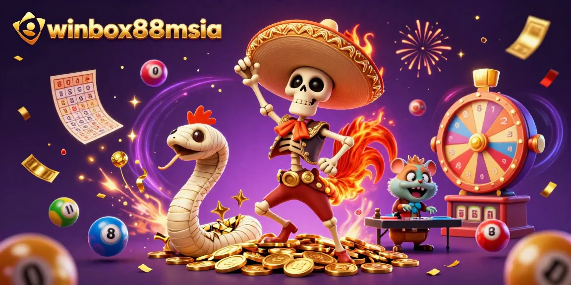 Experience the excitement of winbox88msia with colorful lottery balls and dynamic casino elements