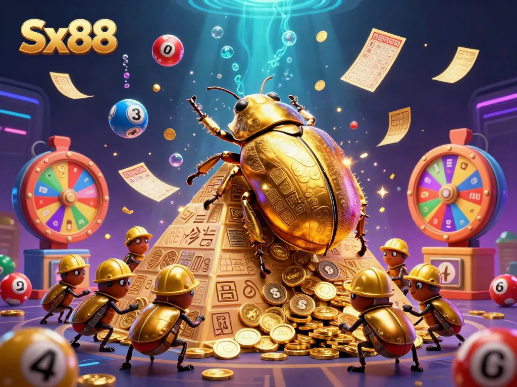 Sx88 invites players to celebrate with a vibrant golden scene of lottery excitement and teamwork.