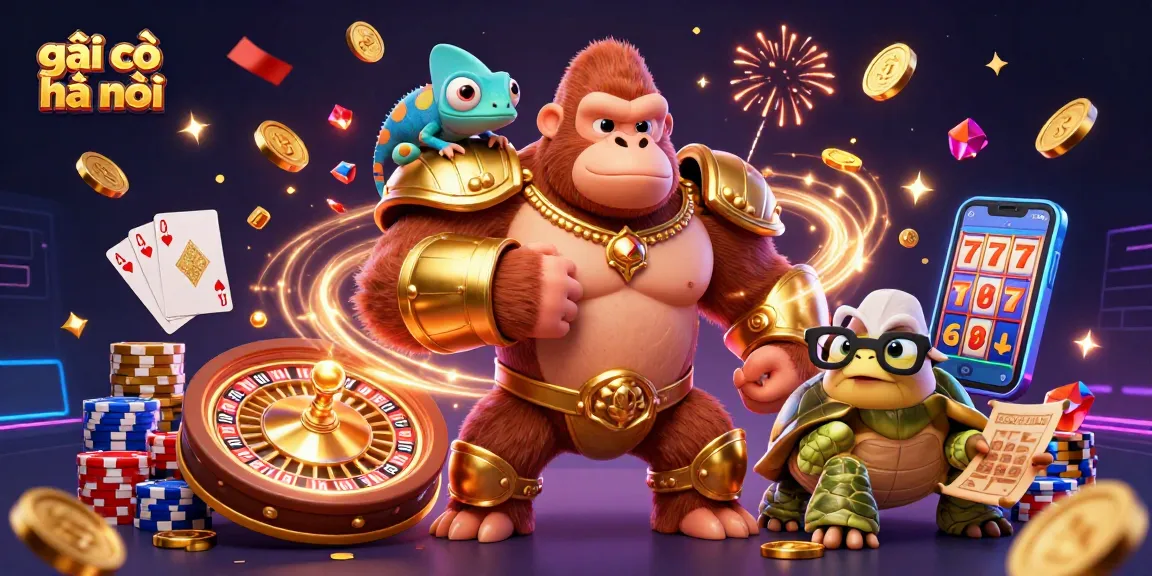 Hình ảnh minigame "gái gọi hà nội" với các nhân vật hoạt hình 3D, biểu trưng lôi cuốn cho dịch vụ tốt nhất.