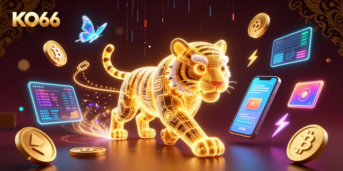 Engage with KO66 in an exciting digital casino scene showcasing thrilling gaming elements.