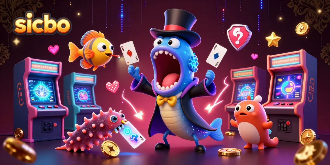 Experience the excitement of sicbo as a deep-sea eel performs magic tricks in a vibrant casino.