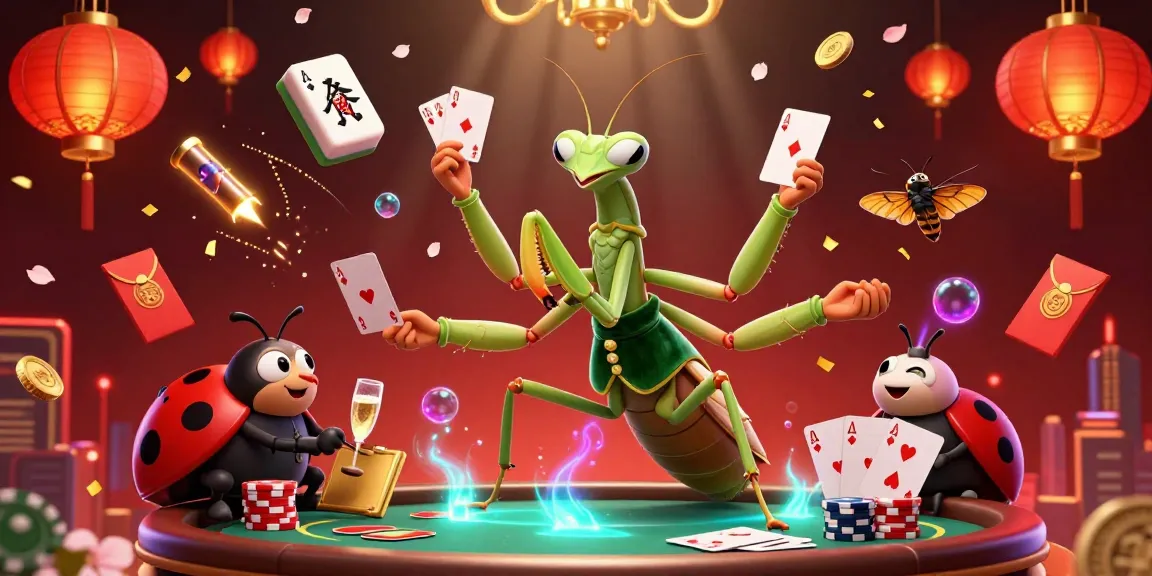 Engage in exciting gameplay at Go88 with vibrant characters dealing cards and festive casino elements.