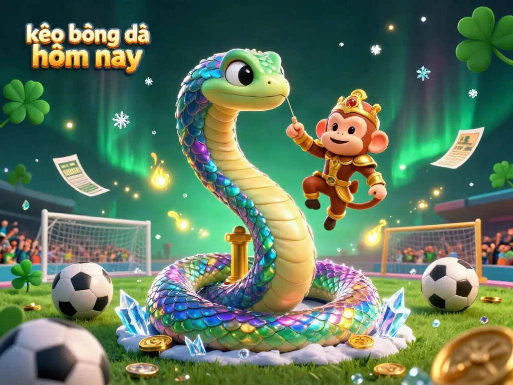 Engage in kèo bóng đá hôm nay inspired sports betting illustrated with vibrant characters and dynamic casino elements.