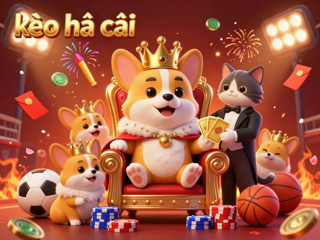 Engage with kèo nhà cái while enjoying a vibrant sports betting scene featuring cartoon characters and dynamic game elements.