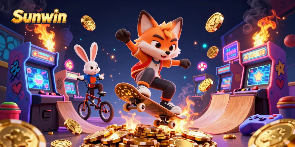 Experience thrilling gameplay at Sunwin with vibrant casino-themed characters and elements.