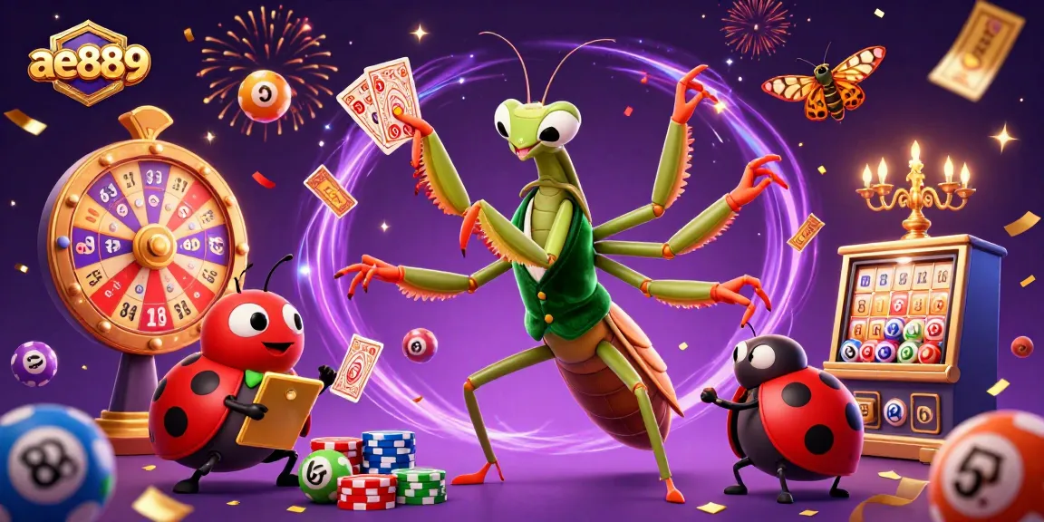 Experience the thrill of winning at ae889 with a vibrant casino-themed 3D illustration.
