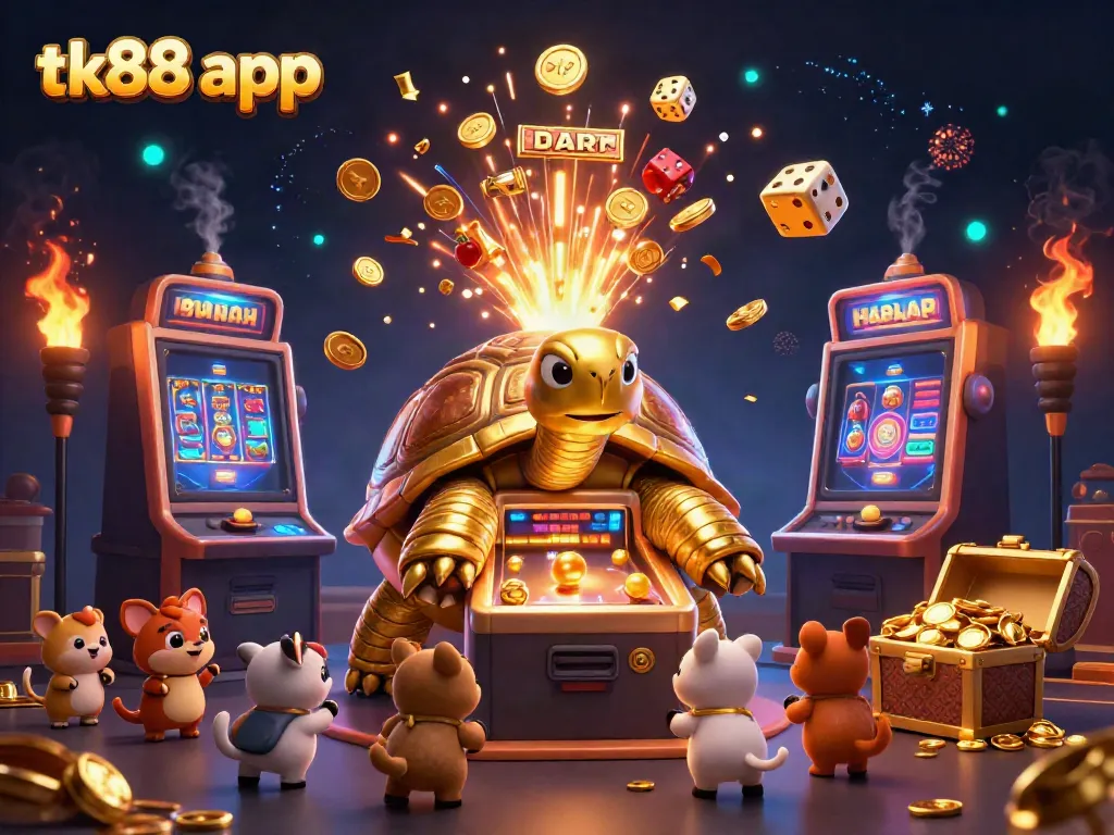 Engage with exciting gameplay in the tk88 app, featuring vibrant casino elements and a thrilling atmosphere.