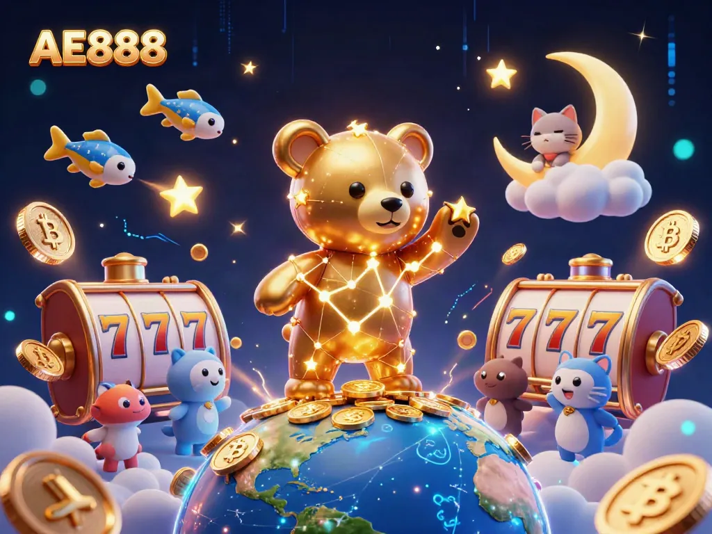 Experience the thrill of gaming at AE888 with stunning 3D characters and dynamic casino elements.