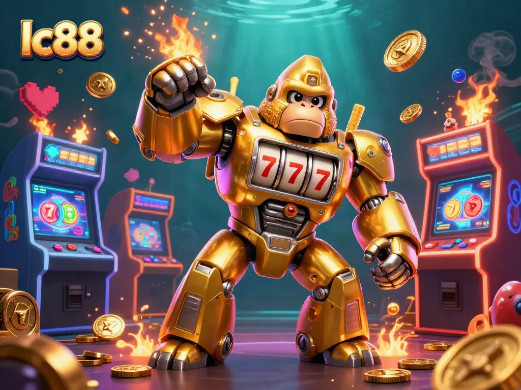 Engage with lc88's vibrant casino culture through a colorful, 3D dynamic gaming illustration.