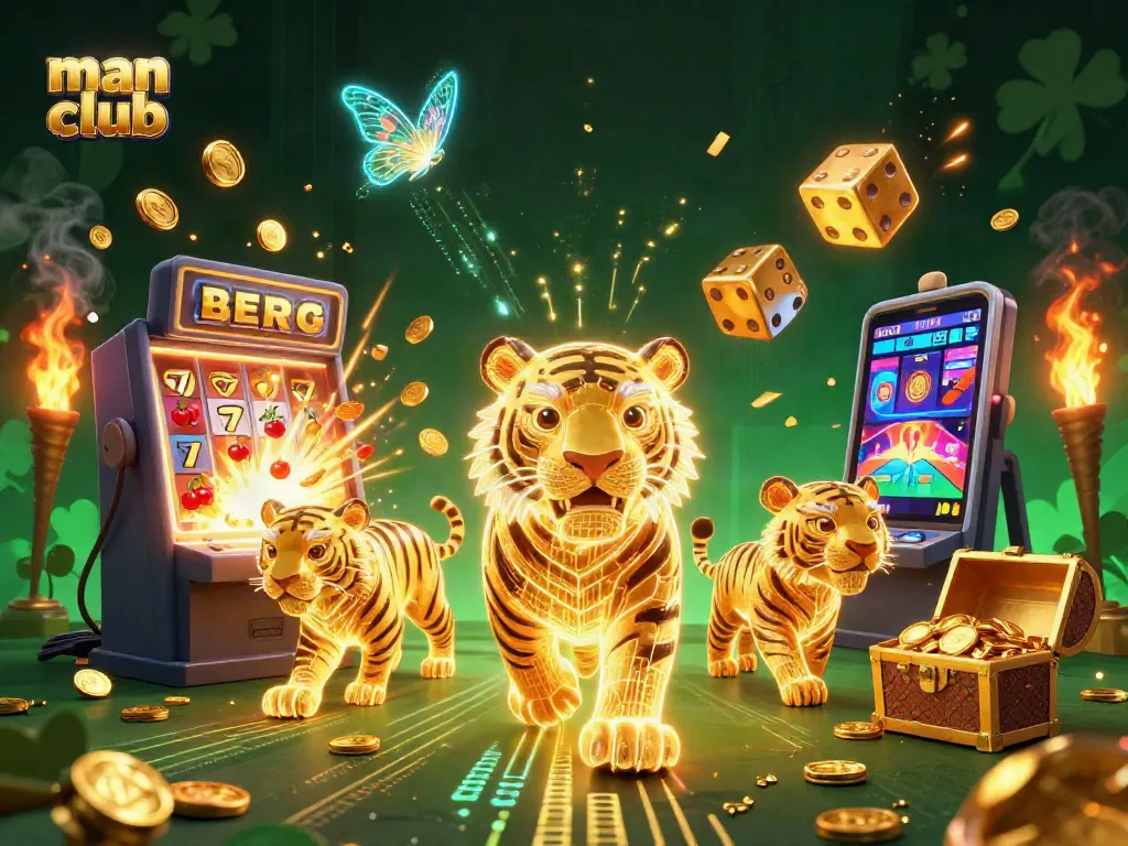 Experience thrilling gaming at man club with vibrant casino action, slot machines, and dynamic visuals.