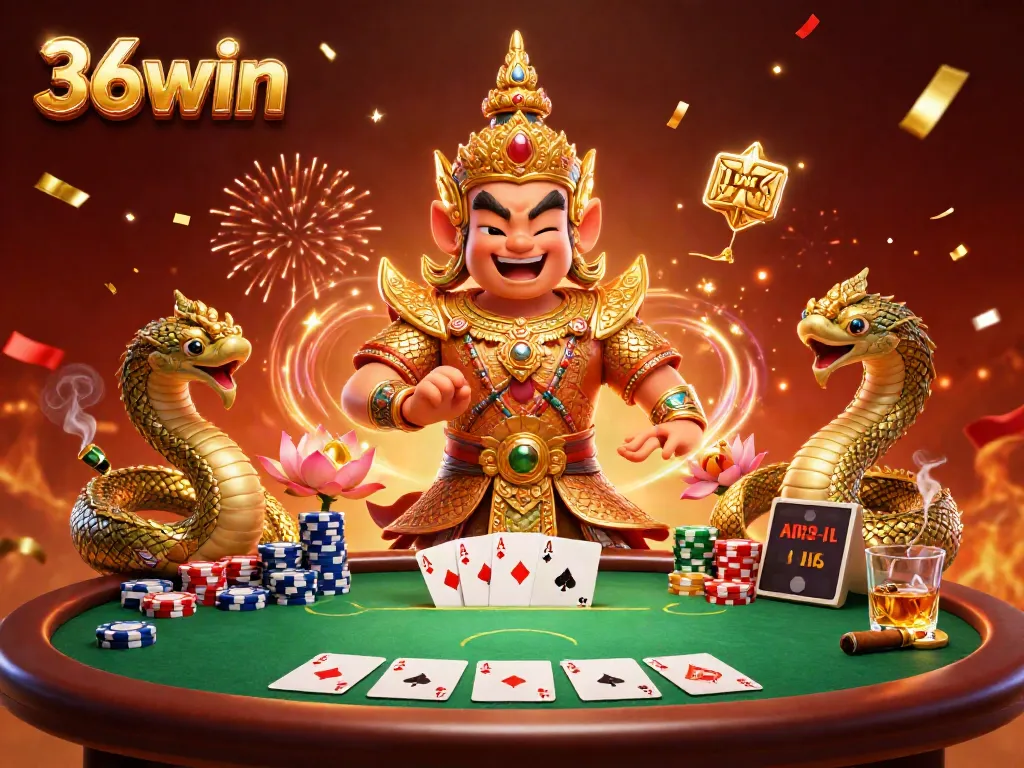 Experience the thrill of 36win with vibrant poker atmosphere featuring unique characters and exciting gaming elements.