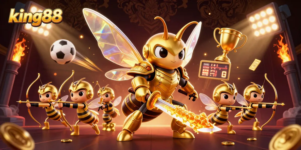 king88 captures thrilling sports action amidst golden elements, embodying excitement in online gaming.
