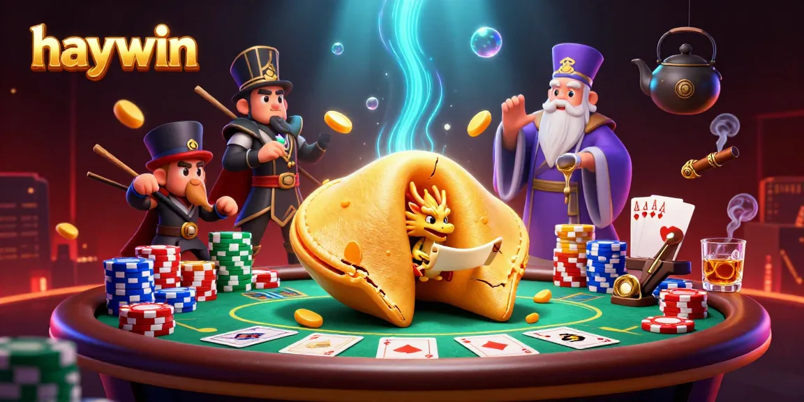 Gamblers win big at Haywin with a dynamic scene filled with poker chips and vibrant characters.