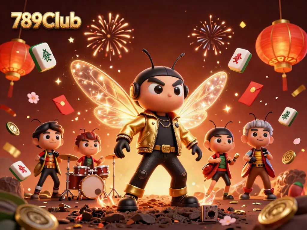 Engage in thrilling gameplay at 789Club with colorful 3D casino elements and vibrant celebratory visuals.